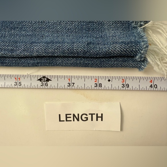 FRAME Men’s L'Homme Distressed Blue Jeans Raw Hem Size 30X30 Casual Retro Y2K - Picture 10 of 10